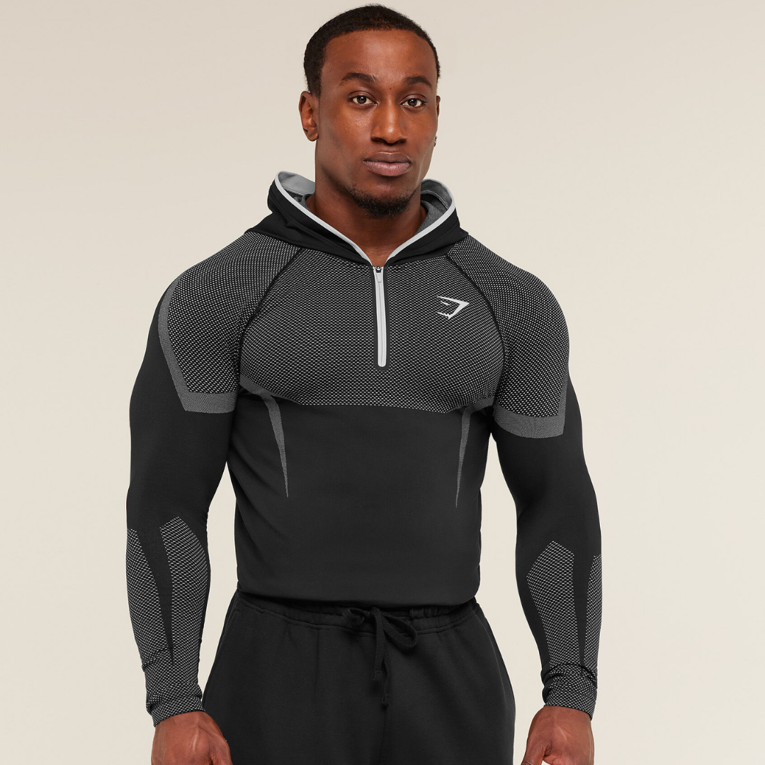 GS - Onyx 5.0 Seamless Hoodie - Black/Light Grey