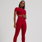 Women's Best - Power Short Sleeve Crop Top | Chilli Red