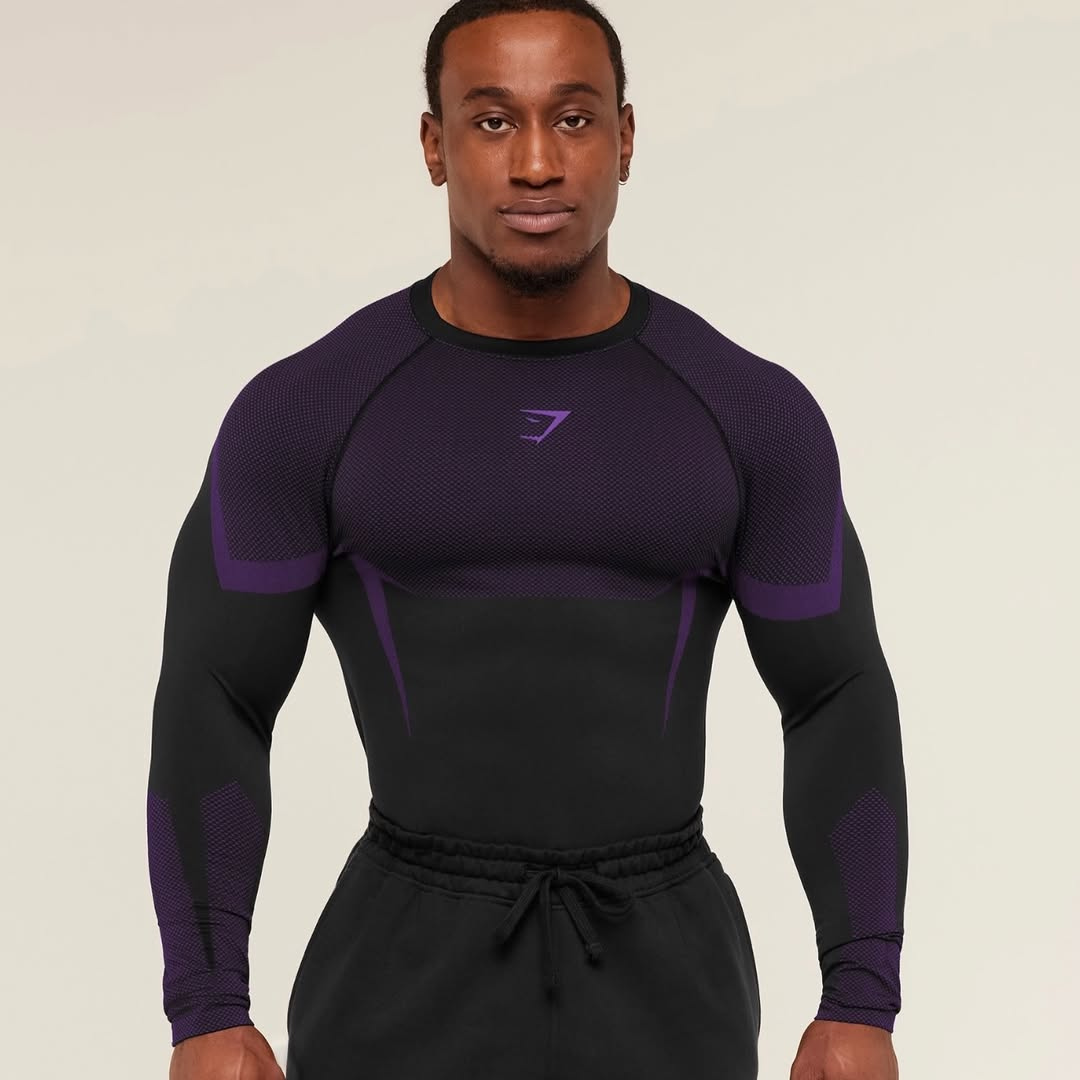 GS - Onyx 5.0 Seamless Long Sleeve T-Shirt - Black/Athletic Purple