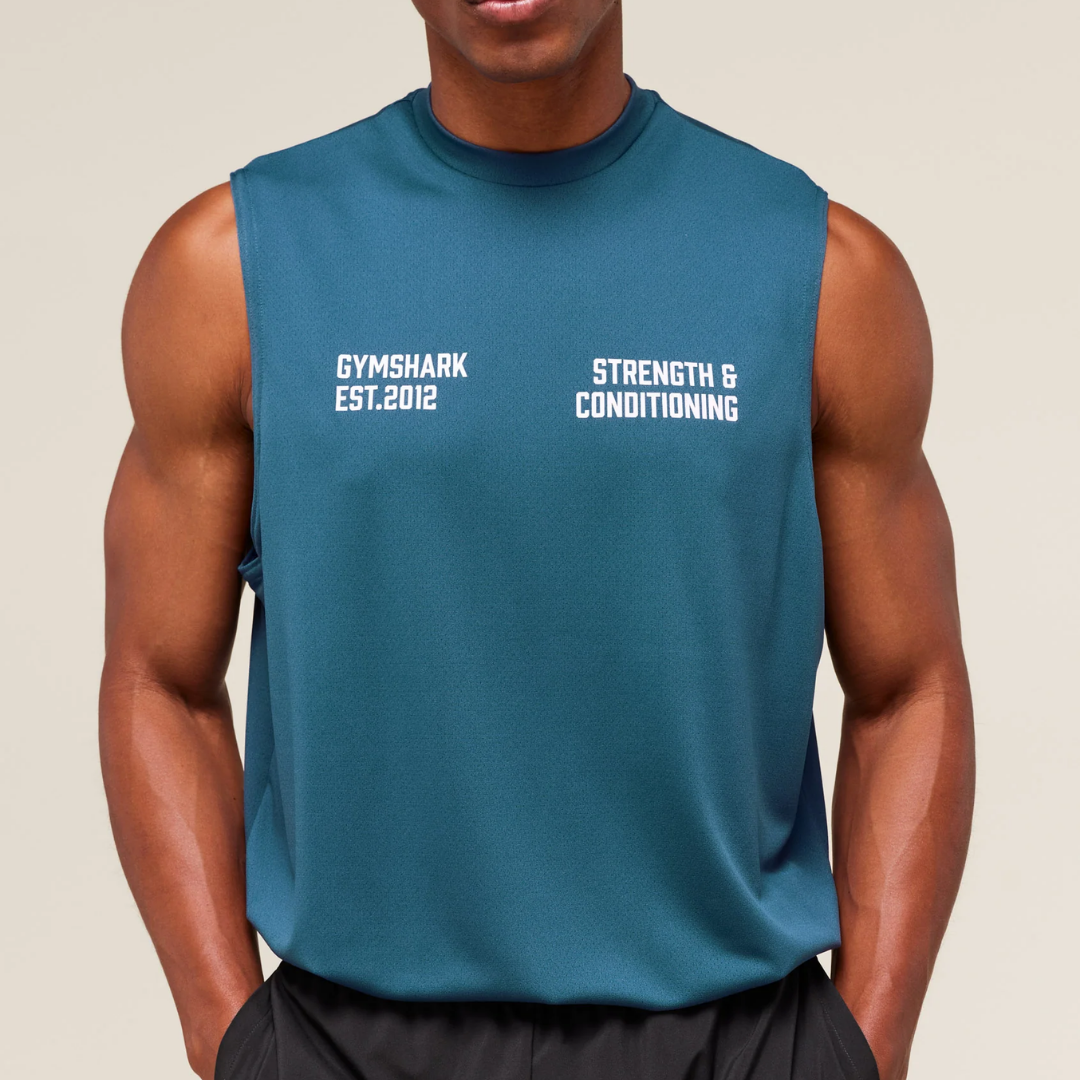 GS - S&C Graphic Cut Off Tank - Success Blue