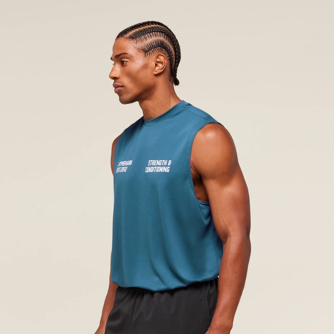 GS - S&C Graphic Cut Off Tank - Success Blue