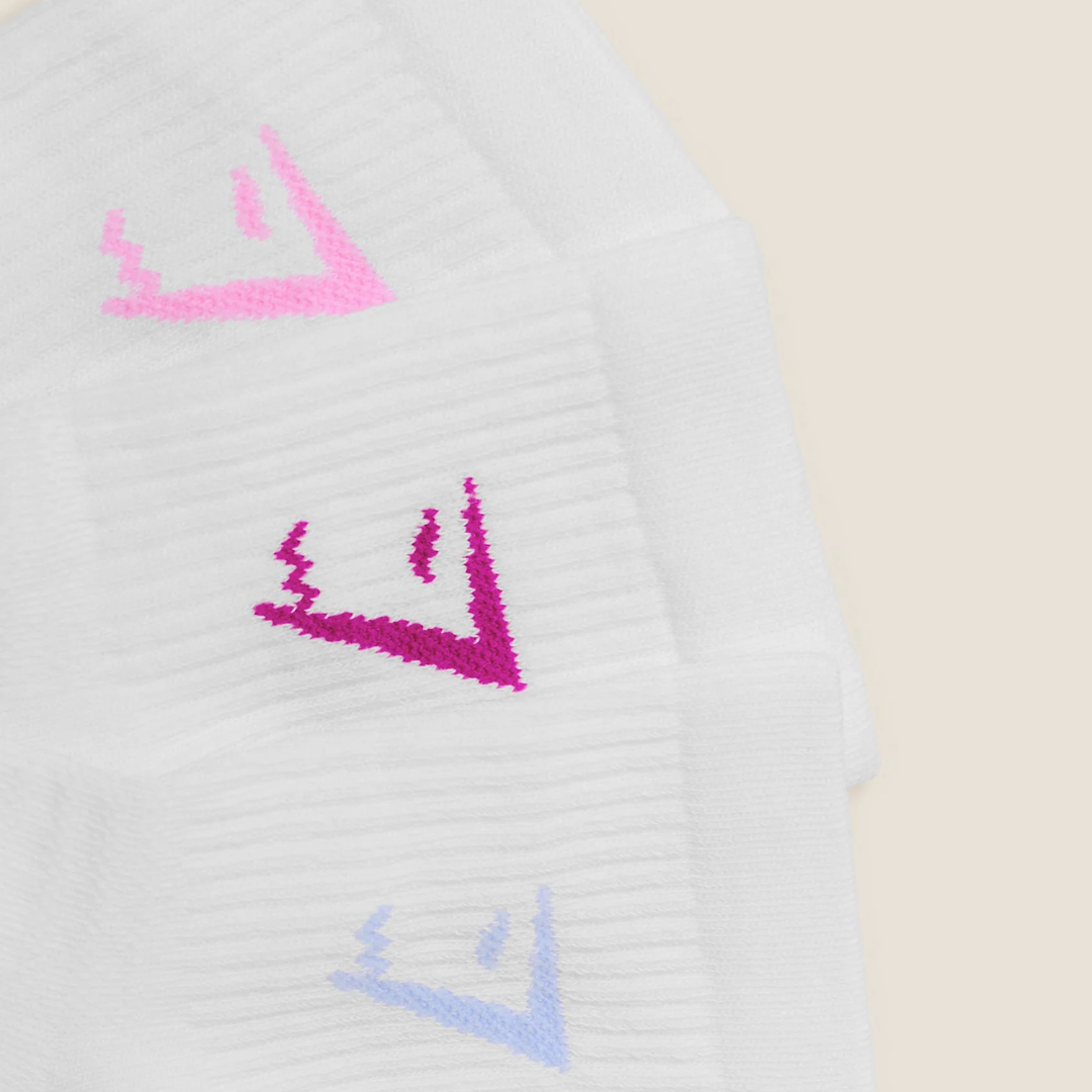 GS - Midi Socks 3pk - White / Chilled Blue / Focus Pink / Super-Set Pink