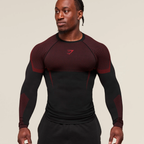 GS - Onyx 5.0 Seamless Long Sleeve T-Shirt - Black/Carmine Red