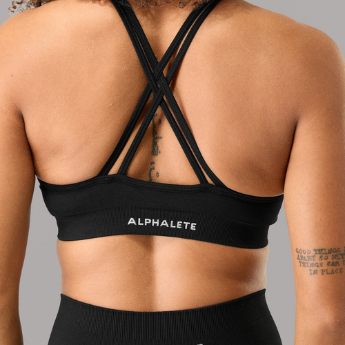 Alphalete - Amplify Deep V Bra - Black
