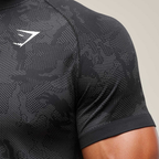 GS - Geo Seamless T-Shirt - Black/Charcoal Grey