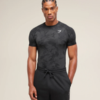 GS - Geo Seamless T-Shirt - Black/Charcoal Grey