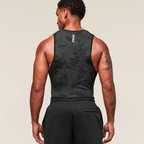 GS - Geo Seamless Tank - Black/Charcoal Grey