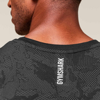 GS - Geo Seamless Tank - Black/Charcoal Grey