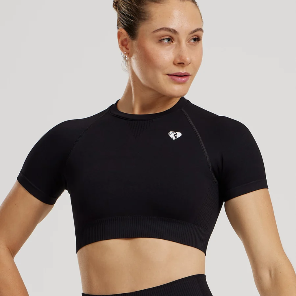 Women's Best - Power Short Sleeve Crop Top | Black