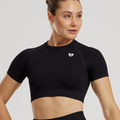 Women's Best - Power Short Sleeve Crop Top | Black