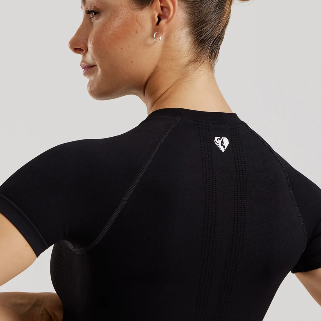 Women's Best - Power Short Sleeve Crop Top | Black