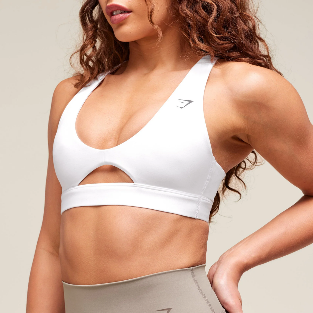 GS - Peek A Boo Sports Bra - White