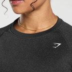 GS - Adapt Fleck Seamless Long Sleeve Crop Top - Mineral | Black
