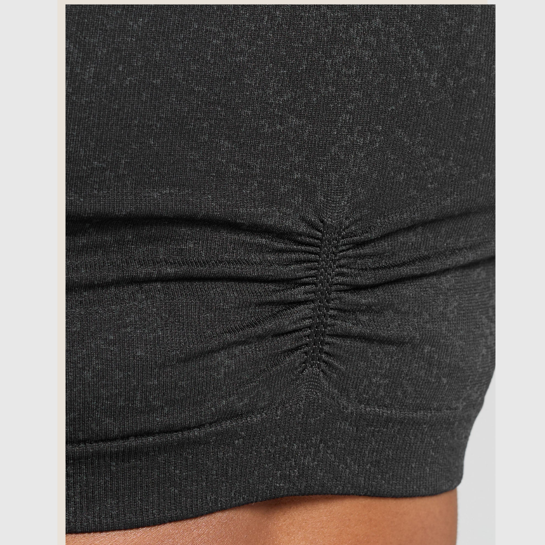 GS - Adapt Fleck Seamless Long Sleeve Crop Top - Mineral | Black
