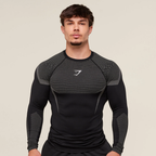GS - Onyx 5.0 Seamless Long Sleeve T-Shirt - Black/Light Grey