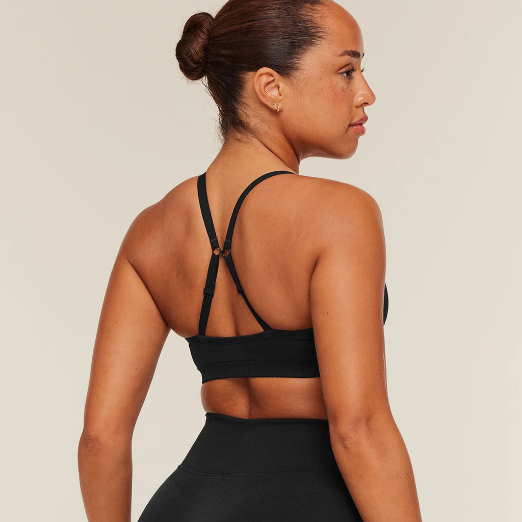 GS - Lift Seamless Sports Bra - Black/Black Marl