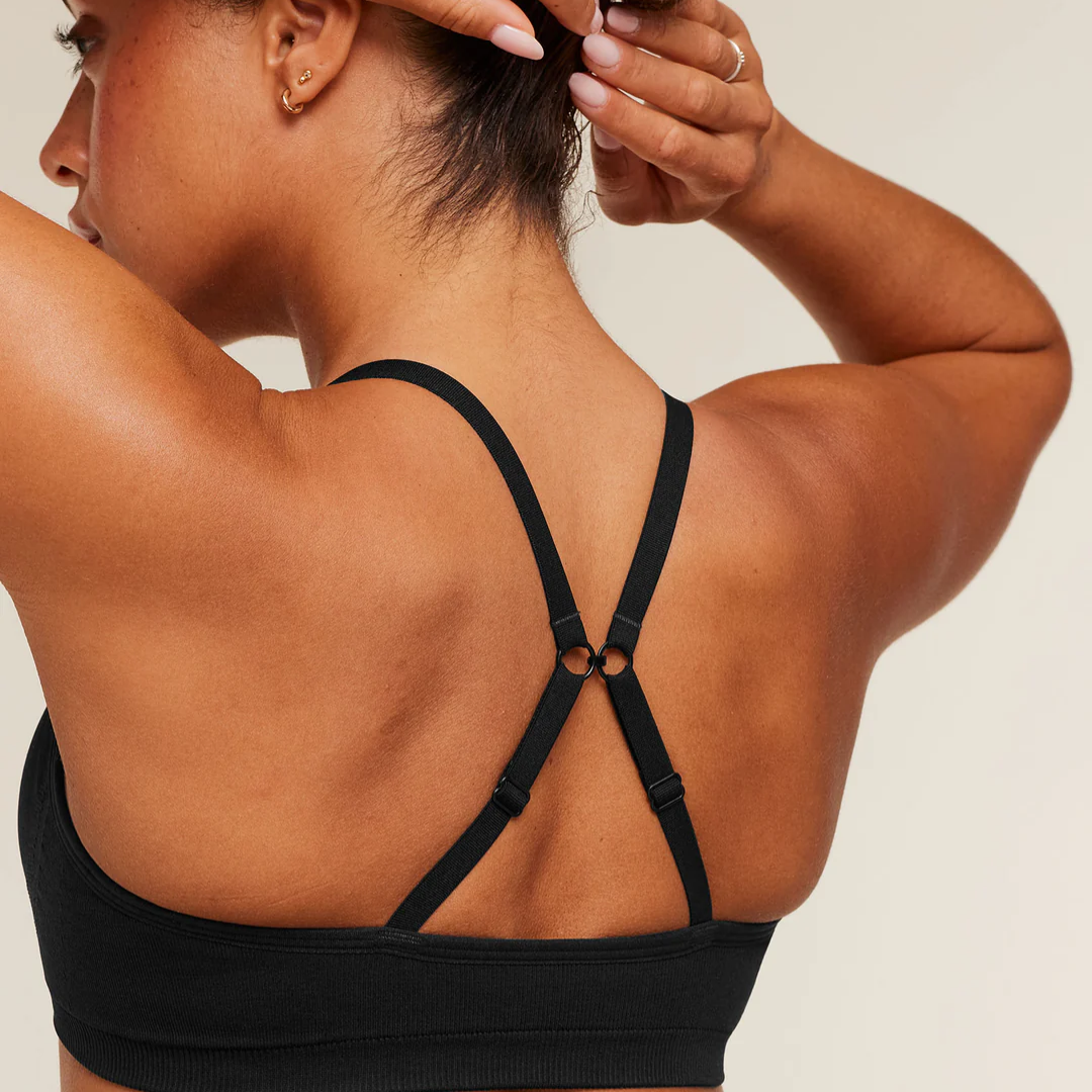 GS - Lift Seamless Sports Bra - Black/Black Marl
