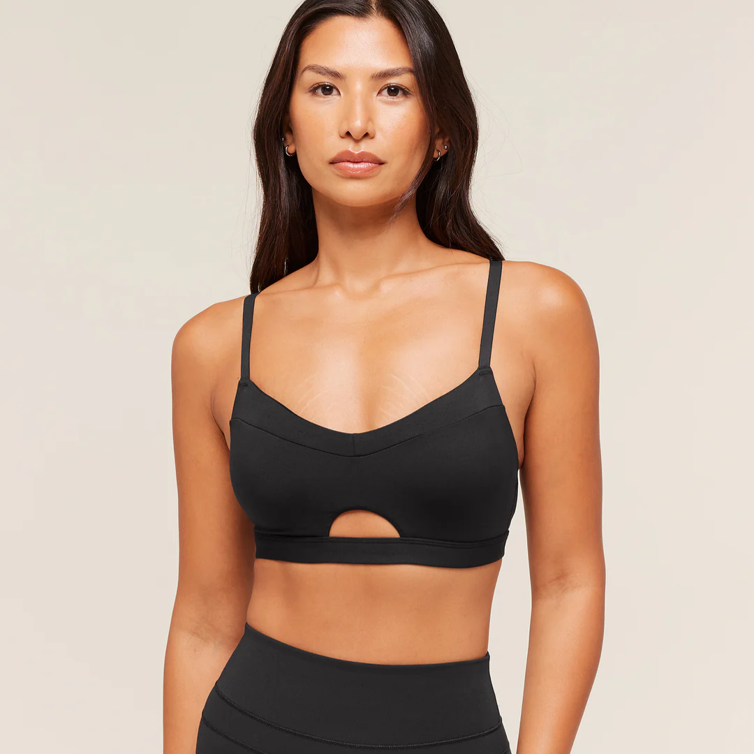 GS - Balcony Peekaboo Sports Bra - Black