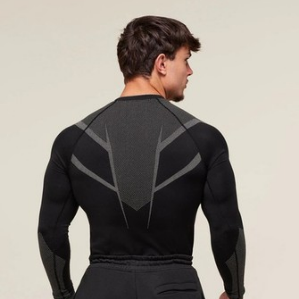 GS - Onyx 5.0 Seamless Long Sleeve T-Shirt - Black/Light Grey