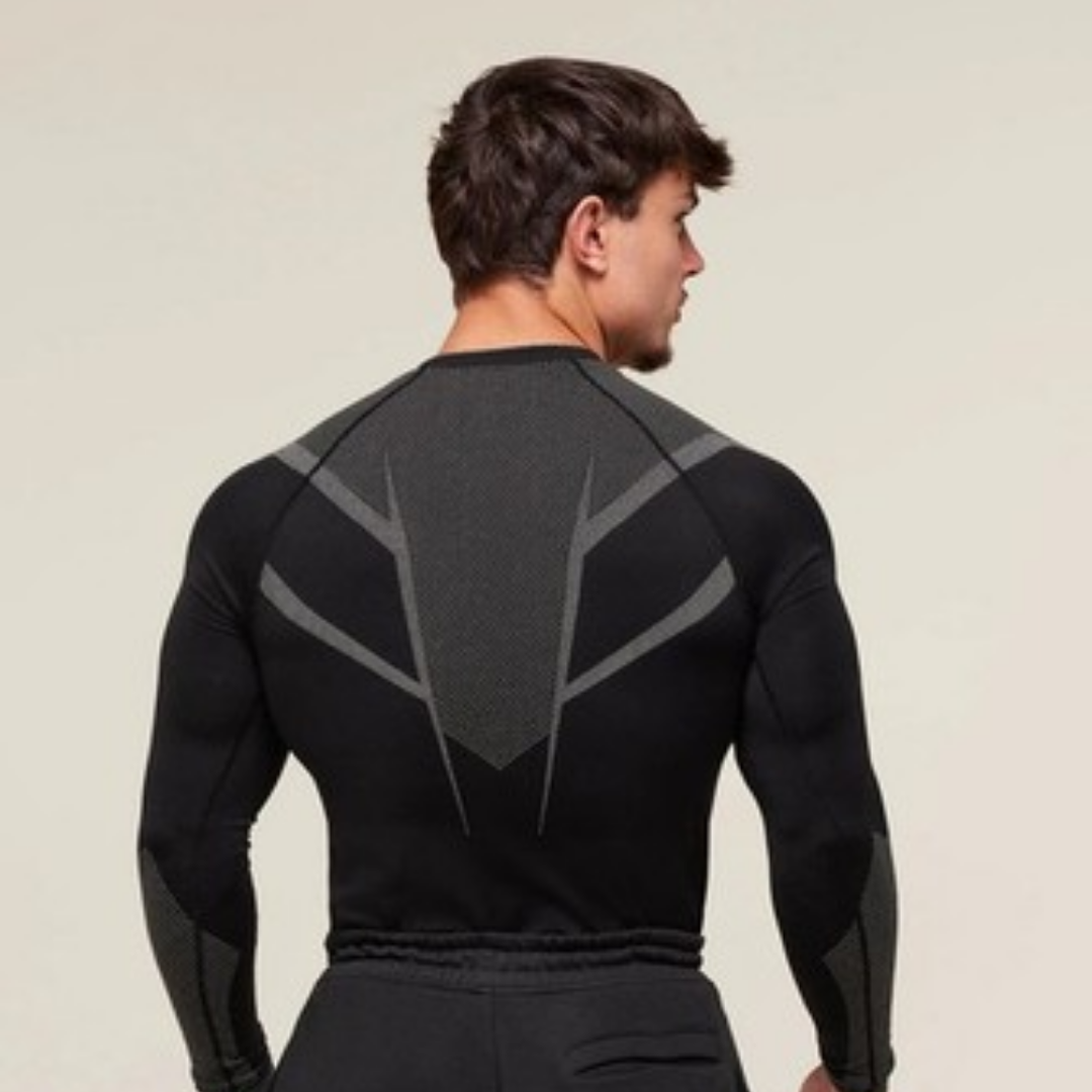 GS - Onyx 5.0 Seamless Long Sleeve T-Shirt - Black/Light Grey
