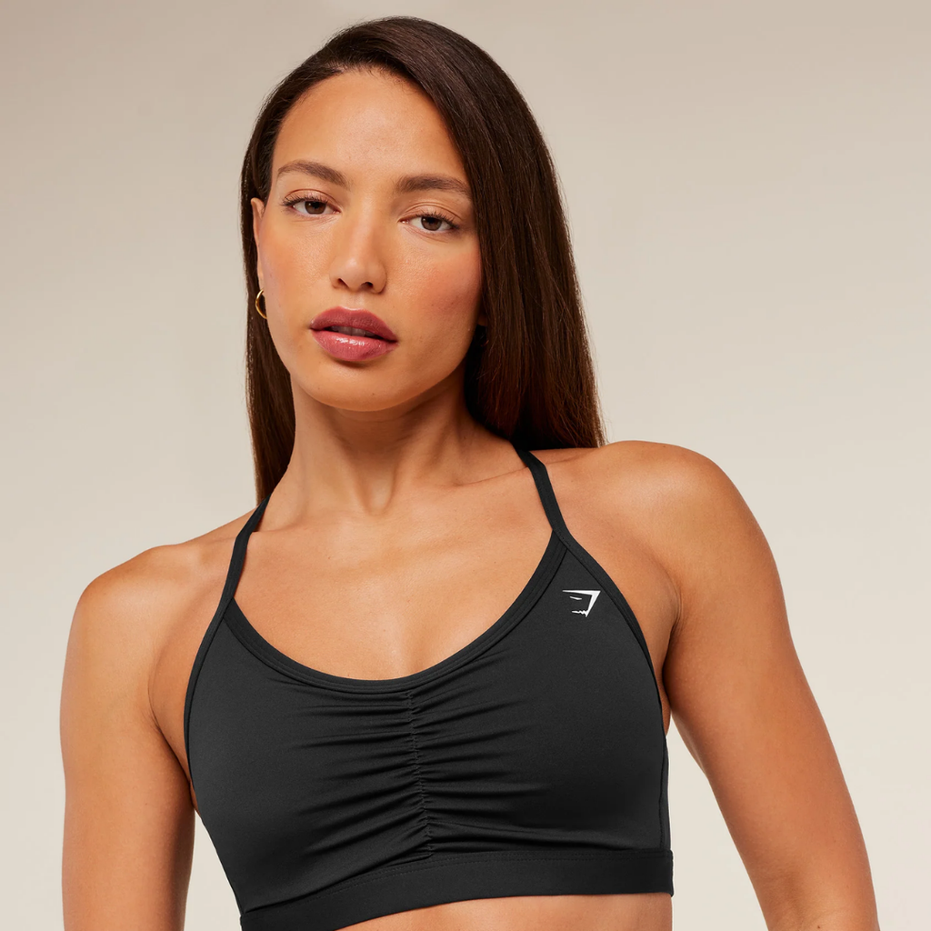GS - Ruched Sports Bra - Black