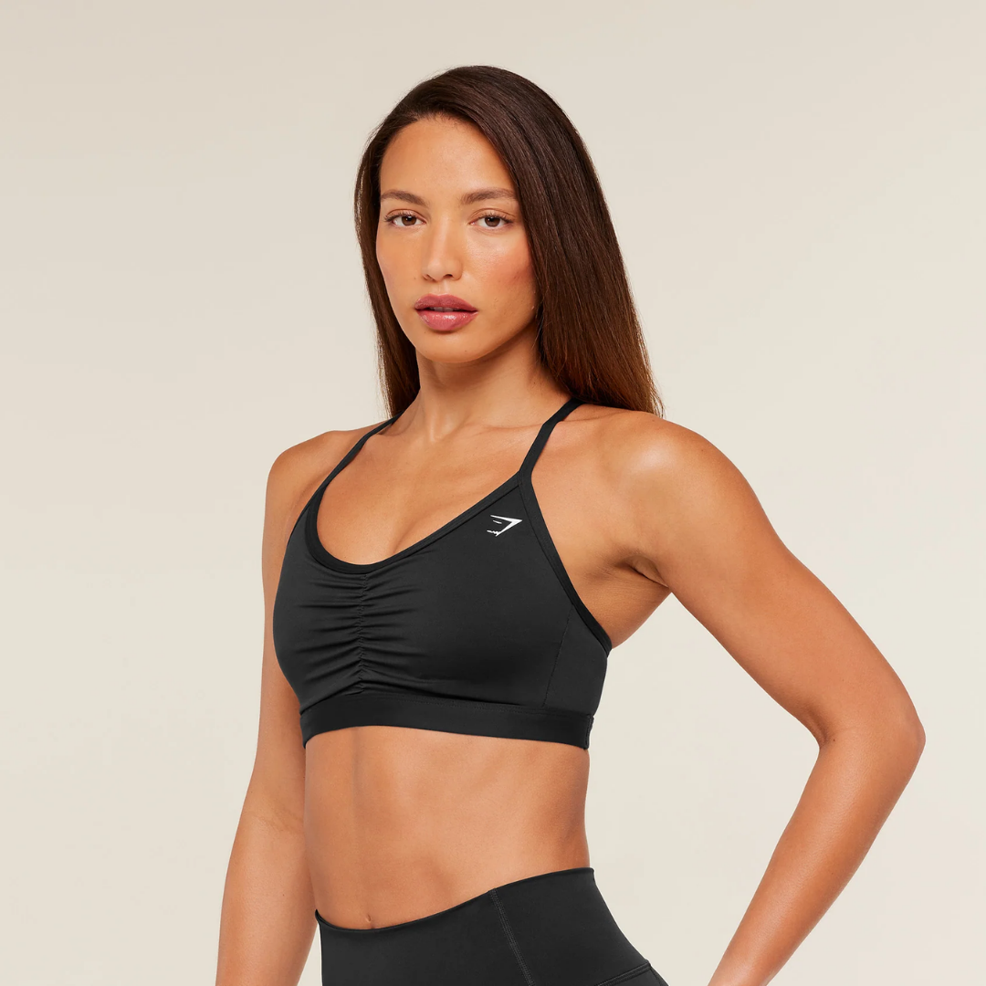 GS - Ruched Sports Bra - Black