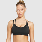 GS - Strap Feature Sports Bra - Black