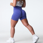 NVGTN - Electric Blue Scrunch Seamless Shorts