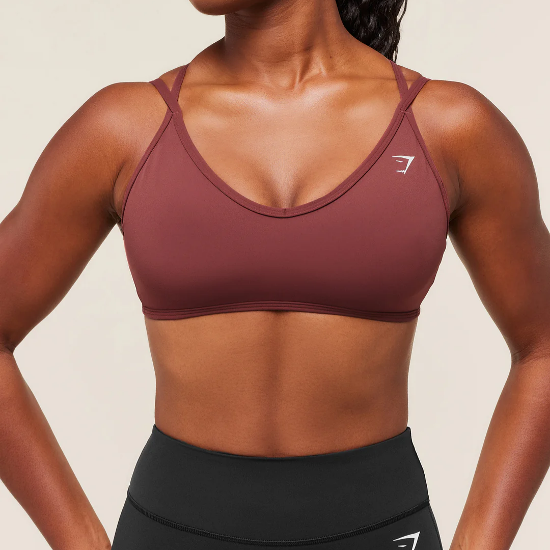 GS - Back Gains Sports Bra - Burgundy Brown