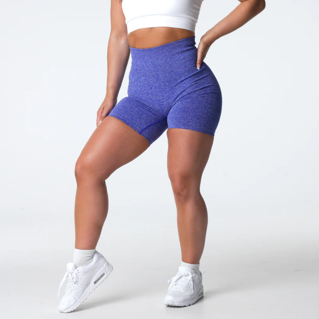 NVGTN - Electric Blue Scrunch Seamless Shorts