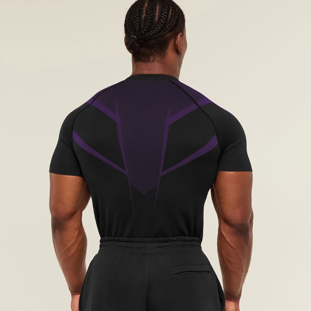 GS - Onyx 5.0 Seamless T-Shirt - Black/Athletic Purple