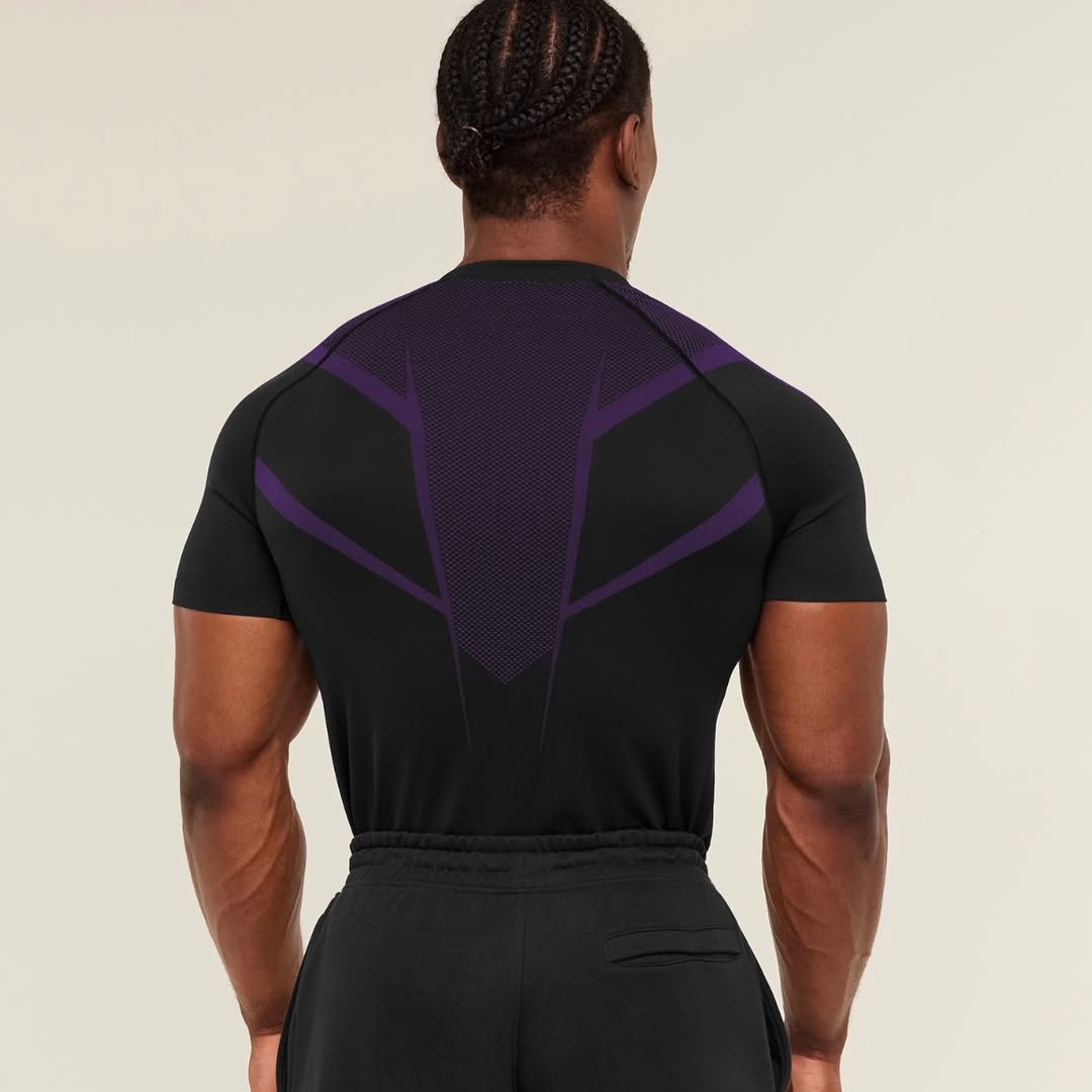 GS - Onyx 5.0 Seamless T-Shirt - Black/Athletic Purple