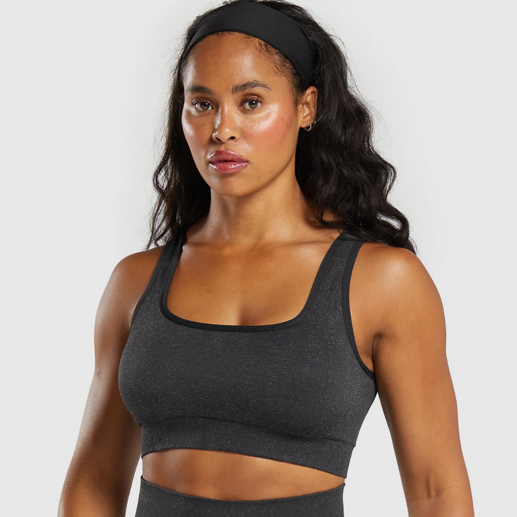 GS - Adapt Fleck Sports Bra - Black/Smokey Grey