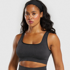 GS - Adapt Fleck Sports Bra - Black/Smokey Grey