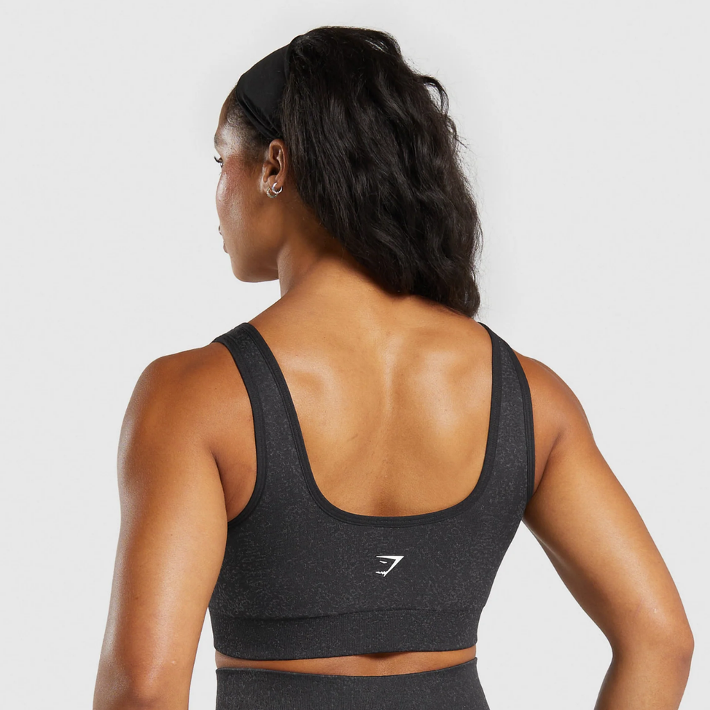 GS - Adapt Fleck Sports Bra - Black/Smokey Grey