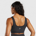 GS - Adapt Fleck Sports Bra - Black/Smokey Grey