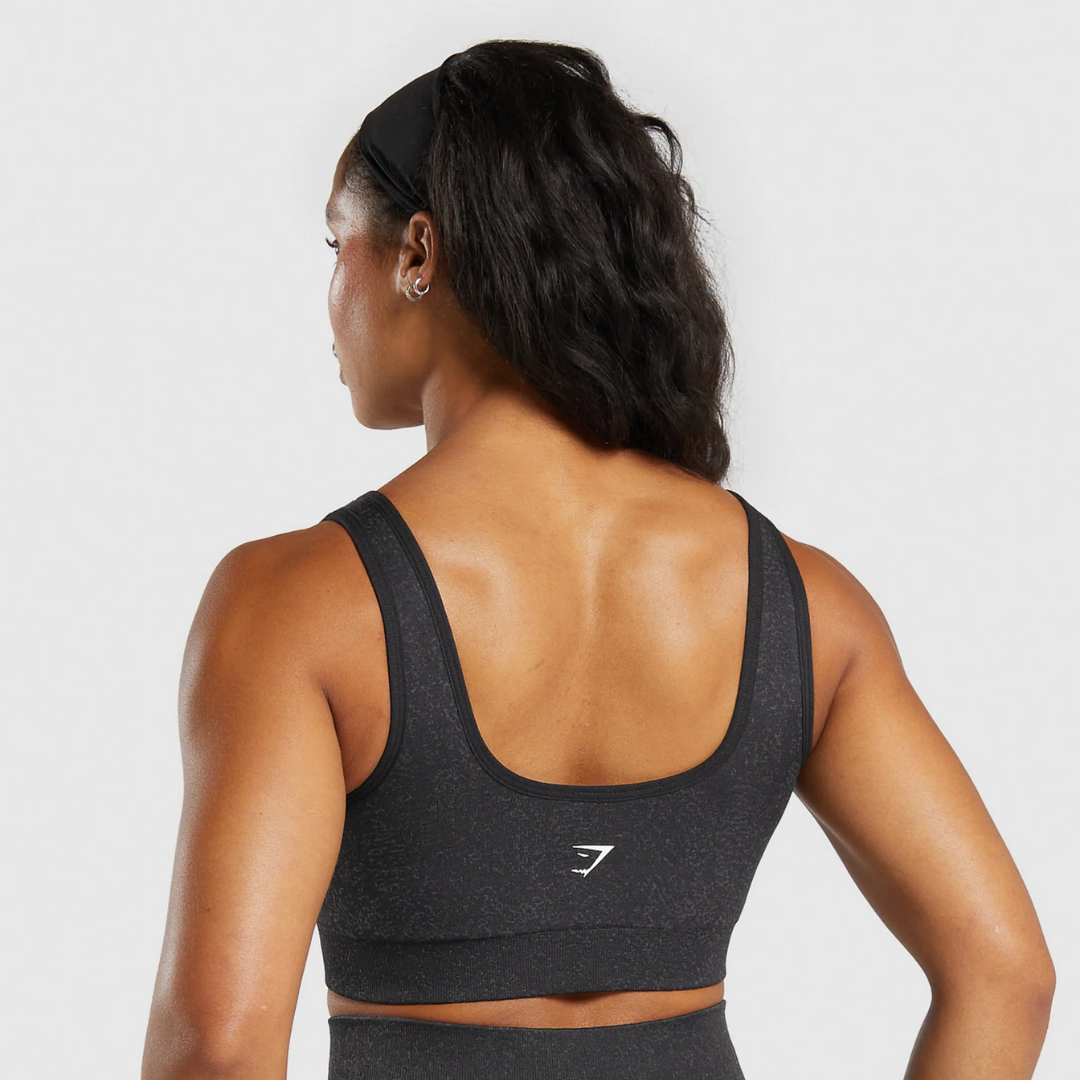 GS - Adapt Fleck Sports Bra - Black/Smokey Grey