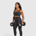 GS - Adapt Fleck Sports Bra - Black/Smokey Grey