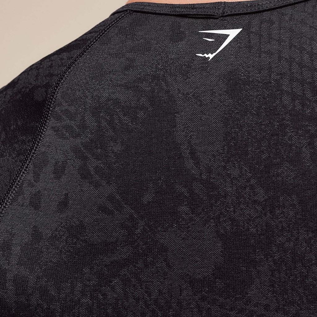 GS - Adapt Animal X Whitney Seamless Crop Top - Black/Asphalt Grey