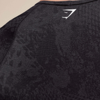 GS - Adapt Animal X Whitney Seamless Crop Top - Black/Asphalt Grey
