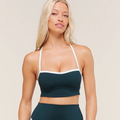 GS - Piping Sports Bra - Deep Petrol Blue/Smoke Blue/Soft White