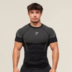 GS - Onyx 5.0 Seamless T-Shirt - Black/Light Grey
