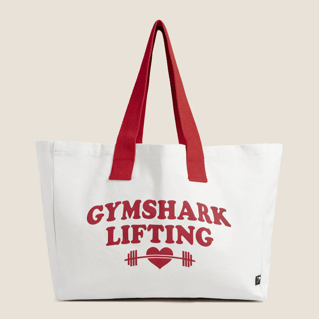 GS - Love Lifting Graphic Tote Bag - Oat White