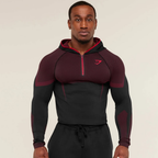 GS - Onyx 5.0 Seamless Hoodie - Black/Carmine Red