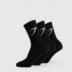 GS - Crew Socks 3pk - Black - Size S