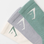 GS - Crew Socks 3pk - Celeste Blue/Metal Purple/Soft White