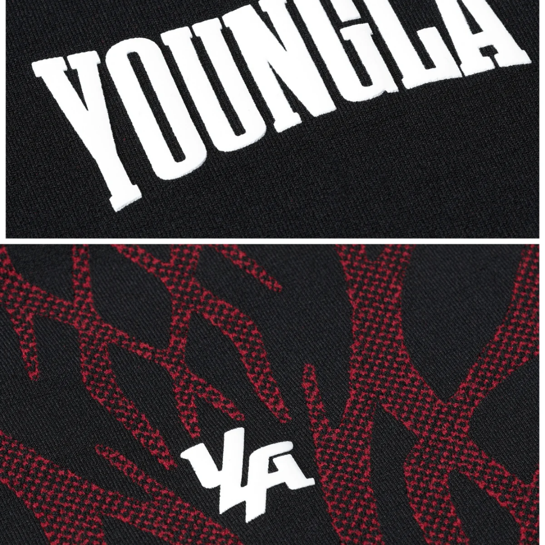 YoungLA - 4067 - Gothic Compression Tees - Black/Red