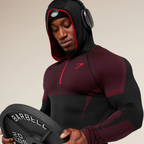 GS - Onyx 5.0 Seamless Hoodie - Black/Carmine Red