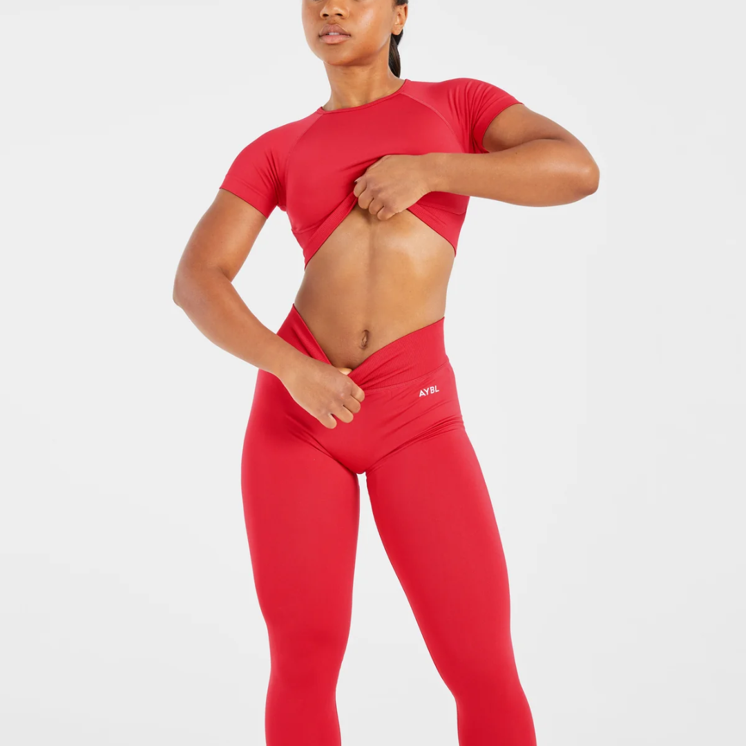 AYBL - Adapt Seamless Crop Top - Salsa Red