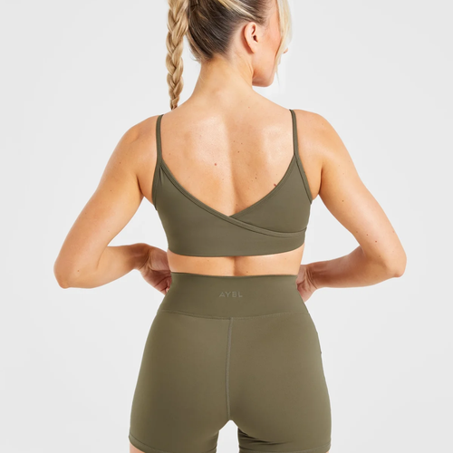 AYBL - Sculpt Wrap Sports Bra - Deep Khaki